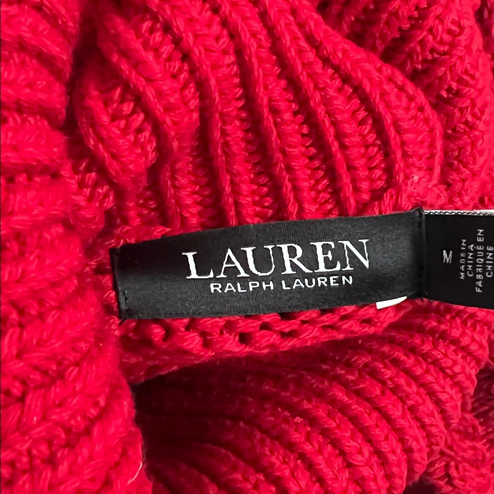 Ralph Lauren Vibrant Red Turtleneck Sweater 60% cotton - Picture 5 of 10